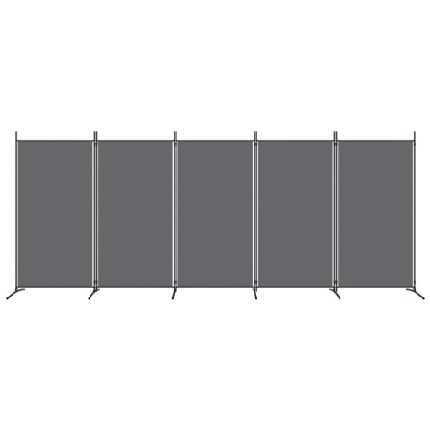 Parawan 5-panelowy, antracytowy, 433x180 cm, tkanina Lumarko!