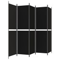  Parawan 5-panelowy, czarny, 250x200 cm, tkanina Lumarko!