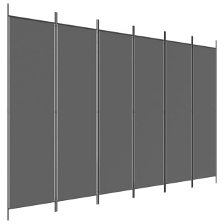 Parawan 6-panelowy, antracytowy, 300x200 cm, tkanina Lumarko!