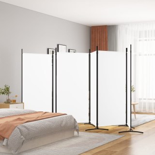  Parawan 6-panelowy, biały, 520x180 cm, tkanina Lumarko!