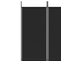  Parawan 6-panelowy, czarny, 300x220 cm, tkanina Lumarko!