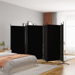  Parawan 6-panelowy, czarny, 520x180 cm, tkanina Lumarko!