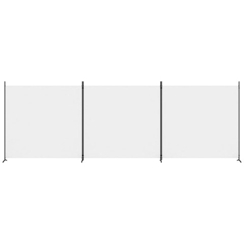  Parawan 3-panelowy, biały, 525x180 cm, tkanina Lumarko!
