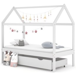 Lumarko Rama łóżka dziecięcego z szufladą, biała, sosnowa, 80x160 cm!