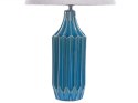  Lampa stołowa ceramiczna niebieska ABAVA Lumarko!