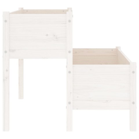  Donica, biała, 110x84x75 cm, lite drewno sosnowe Lumarko!