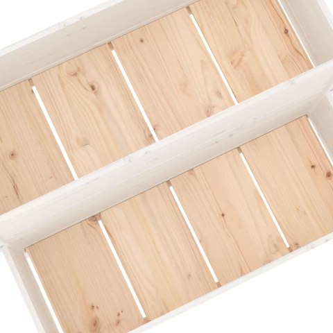  Donica, biała, 110x84x75 cm, lite drewno sosnowe Lumarko!