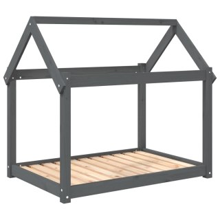  Legowisko dla psa, szare, 101x70x90 cm, lite drewno sosnowe Lumarko!