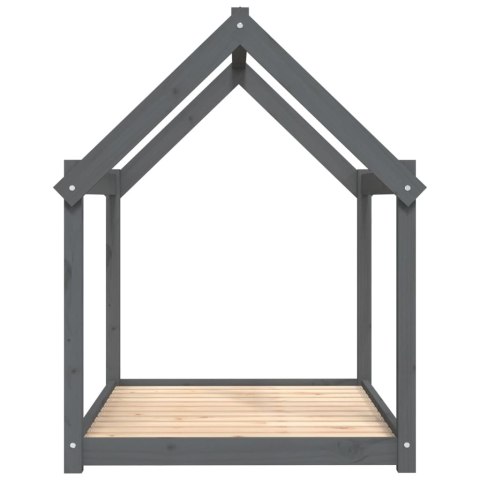  Legowisko dla psa, szare, 111x80x100 cm, lite drewno sosnowe Lumarko!