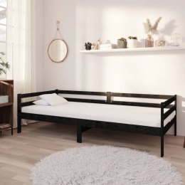 Łóżko dzienne z materacem, 90x200 cm, czarne, drewno sosnowe Lumarko!