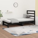  Łóżko rozsuwane, czarne, 2x(90x190) cm, lite drewno sosnowe Lumarko!