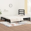  Łóżko rozsuwane, czarne, 2x(90x190) cm, lite drewno sosnowe Lumarko!
