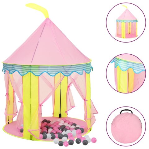  Namiot do zabawy z 250 piłeczkami, różowy, 100x100x127 cm Lumarko!