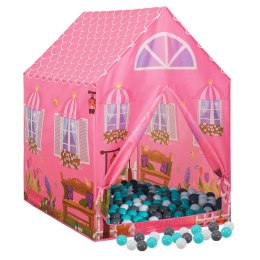  Namiot do zabawy z 250 piłeczkami, różowy, 69x94x104 cm Lumarko!