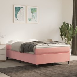  Łóżko kontynentalne, różowa, 120x200 cm, tapicerowana aksamitem Lumarko!
