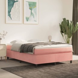  Łóżko kontynentalne, różowa, 140x190 cm, tapicerowana aksamitem Lumarko!