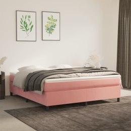  Łóżko kontynentalne, różowa, 160x200 cm, tapicerowana aksamitem Lumarko!