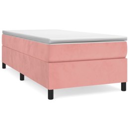  Łóżko kontynentalne, różowa, 80x200 cm, tapicerowana aksamitem Lumarko!