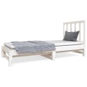 Łóżko rozsuwane, białe, 2x(90x190) cm, lite drewno sosnowe Lumarko!