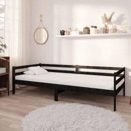  Łóżko dzienne, czarne, lite drewno sosnowe, 90x200 cm Lumarko!