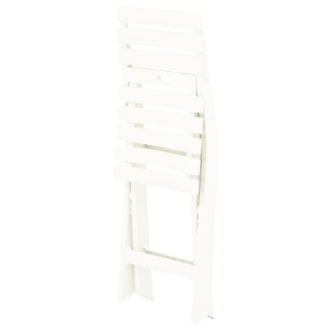  Składane krzesła ogrodowe, 2 szt., plastikowe, białe Lumarko!