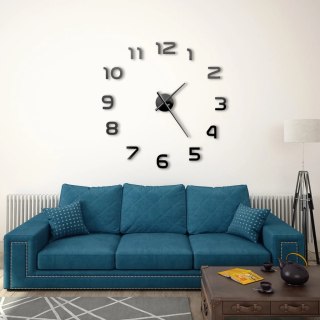  Zegar ścienny 3D, nowoczesny design, 100 cm, XXL, czarny Lumarko!