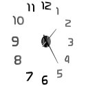  Zegar ścienny 3D, nowoczesny design, 100 cm, XXL, czarny Lumarko!
