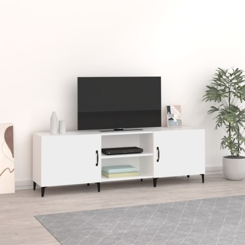  Szafka pod TV, biała, 150x30x50 cm, materiał drewnopochodny Lumarko!