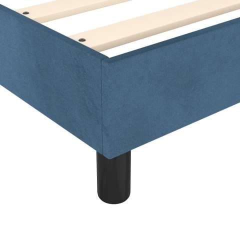  Łóżko kontynentalne, ciemnoniebieska, 140x190cm obite aksamitem Lumarko!