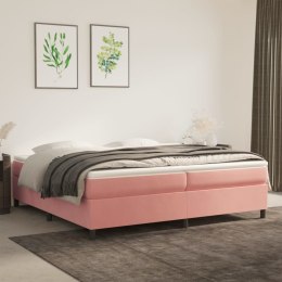  Łóżko kontynentalne, różowa, 200x200 cm, tapicerowana aksamitem Lumarko!