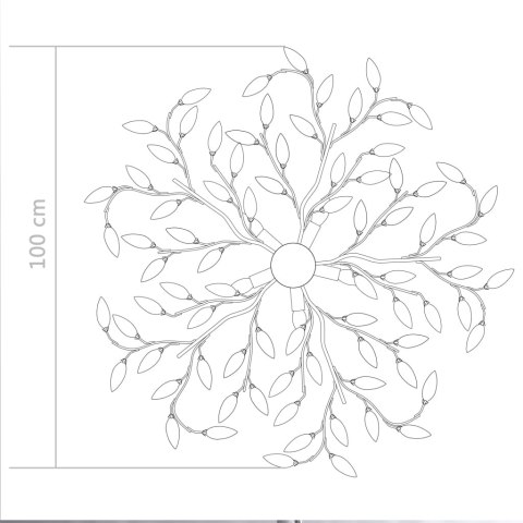  Lampa sufitowa, listki z kryształu akrylowego, 5 żarówek E14 Lumarko!