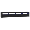  Szafka pod TV z oświetleniem LED, czarna, 240x35x40 cm Lumarko!