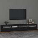  Szafka pod TV z oświetleniem LED, czarna, 240x35x40 cm Lumarko!
