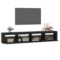  Szafka pod TV z oświetleniem LED, czarna, 240x35x40 cm Lumarko!