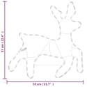  Renifery ozdobne, ciepłe białe światło LED 3 szt., 57x55x4,5 cm Lumarko!