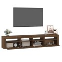  Szafka pod TV z oświetleniem LED, brązowy dąb, 210x35x40 cm Lumarko!