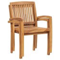  Krzesła ogrodowe, 2 szt., niebieskie poduszki, drewno tekowe Lumarko!