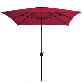  Parasol ogrodowy na metalowym słupku, 300 x 200 cm, bordowy Lumarko!