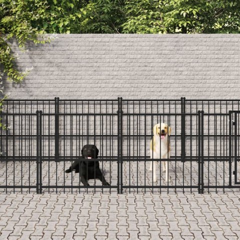  Kojec zewnętrzny dla psa, stalowy, 11,26 m² Lumarko!