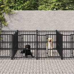  Kojec zewnętrzny dla psa, stalowy, 15,02 m² Lumarko!