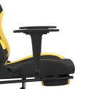  Fotel gamingowy z podnóżkiem, czarno-żółty, tkanina Lumarko!