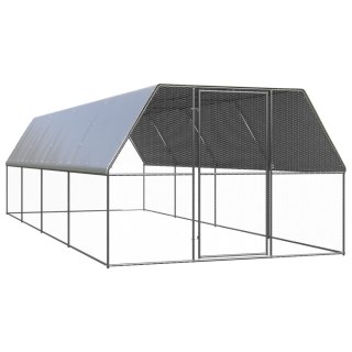  Klatka zewnętrzna dla kurcząt, 3x8x2 m, stal galwanizowana Lumarko!