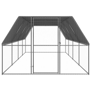  Klatka zewnętrzna dla kurcząt, 3x8x2 m, stal galwanizowana Lumarko!