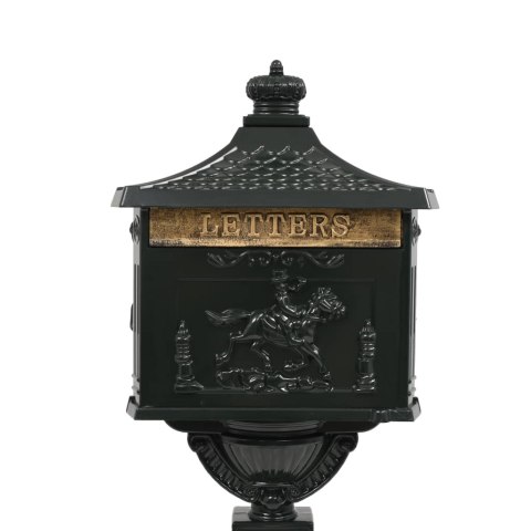  Skrzynka na listy na słupku w stylu vintage, aluminium, zielona Lumarko!