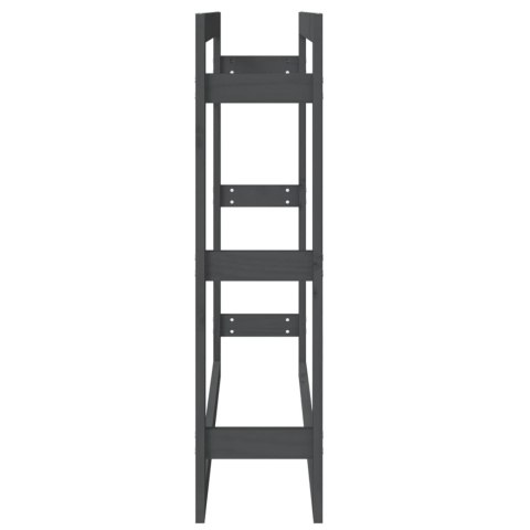  Stojak na drewno opałowe, szary, 100x25x100 cm, drewno sosnowe Lumarko!