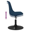  Obrotowe krzesła stołowe, 4 szt., niebieskie, obite aksamitem Lumarko!