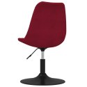  Obrotowe krzesła stołowe, 4 szt., winna czerwień, aksamitne Lumarko!