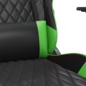  Masujący fotel gamingowy z podnóżkiem, czarno-zielony, ekoskóra Lumarko!