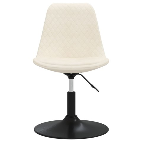  Obrotowe krzesła stołowe, 4 szt., kremowe, obite aksamitem Lumarko!