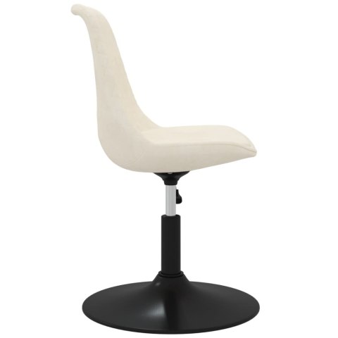  Obrotowe krzesła stołowe, 4 szt., kremowe, obite aksamitem Lumarko!